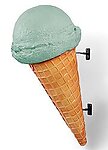 Hanging Mint Ice Cream Cone Statue