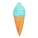 Soft Serve Ice Cream Cone Hanging Statue Mint 3FT