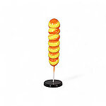 Candy Twist Lollipop Statue 4 FT Large on Stand Orange and Yellow