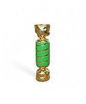Square Wrapped Candy Statue Large Green and Gold Leaf 3FT