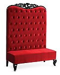 Adonis II Chaise High Back Sofa Red Velvet