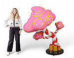 Pink Cotton Candy Tree Large Statue 6 FT
