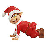 Crawling Santa Elf Statue Red 3FT