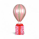 Hot Air Balloon Pink Large with Gift Box Stand 6FT