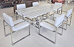 Uscio IV Marble Dining Table 79 - White Lines