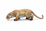 Cougar Crouching Life Size Statue