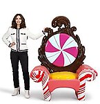 Queen Candy Throne Chair Pink 5FT