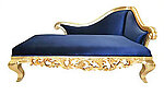 Claudette Chaise Lounge Sofa - Blue