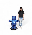 Gummy Bear Statue Blue Metallic Color 3 FT Large