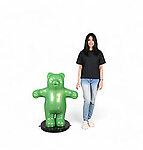 Gummy Bear Statue Green Metallic Color 3 FT Large