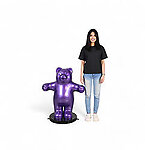 Gummy Bear Statue in Purple Metallic Color 3 FT Large