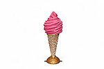 Ice Cream Cone Statue on Stand Soft Serve Hot Pink 3.3 FT