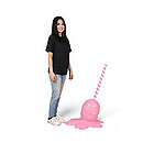 Pink Lollipop Statue Melted Large 3D Sculpture