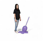 Violet Lollipop Statue Melted Large 3D Sculpture