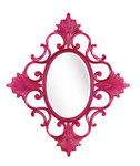 Voltaire Modern Luxury Mirror - Soft Red