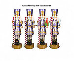 Nutcracker Statue Large Christmas Decor With Multiple Accessories 6.5 FT Pastel Purple