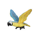 Parrot Macaw Yellow and Blue Flying Statue Hanging Life Size