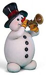 Snowman with Trumpet Statue
