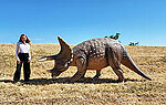 Big Triceratops Statue Life Size Dinosaur 14FT