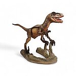 Velociraptor Statue Life Size Raptor On Tree Branch 10FT