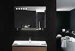 Florence LED Backlit Modern Vanity Mirror with Glass Shelf