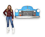 Chevy 54 Retro Truck Front Wall Decor Turquoise