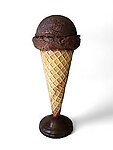 Chocolate Ice Cream Statue on Stand 3FT