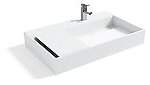 Malibu Designer Solid Surface Bathroom Sink 31.5