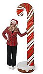 Gingerbread Candy Cane Statue 7.5 FT Large Christmas Decor