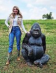 Life Size Sitting Gorilla Statue