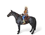 Black Stallion Horse Life Size Statue Standing