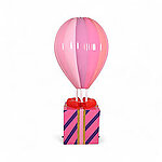 Hot Air Balloon Multi Pink Color Large with Gift Box Stand 6FT