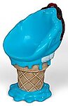 Ice Cream Chair with Blue Moon Chocolate Chip and Cherry Top