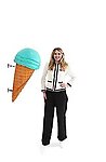 Ice Cream Cone Statue Hanging Mint Scoop 3FT