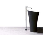 Davoli II - Modern Bathroom Pedestal Sink Cast Stone 17.7