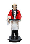 Old Man Waiter Butler with Serving Tray 3FT
