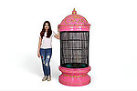 Parrot Birdcage Large Pink Palace with Metal Wires 6 FT