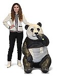 Panda Bear Eating Life Size Statue