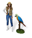 Parrot on Tree Branch Life Size Statue