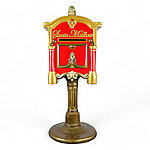 Santa Mailbox Large Functional Red and Gold 5.5 FT