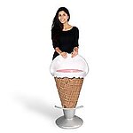 Strawberry Ice Cream Bar Stool with Back Rest