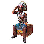 Tobacco Indian Cigar Store Statue Sitting Life Size