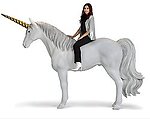 White Unicorn Horse Large Life Size Statue Standing 8.5 FT
